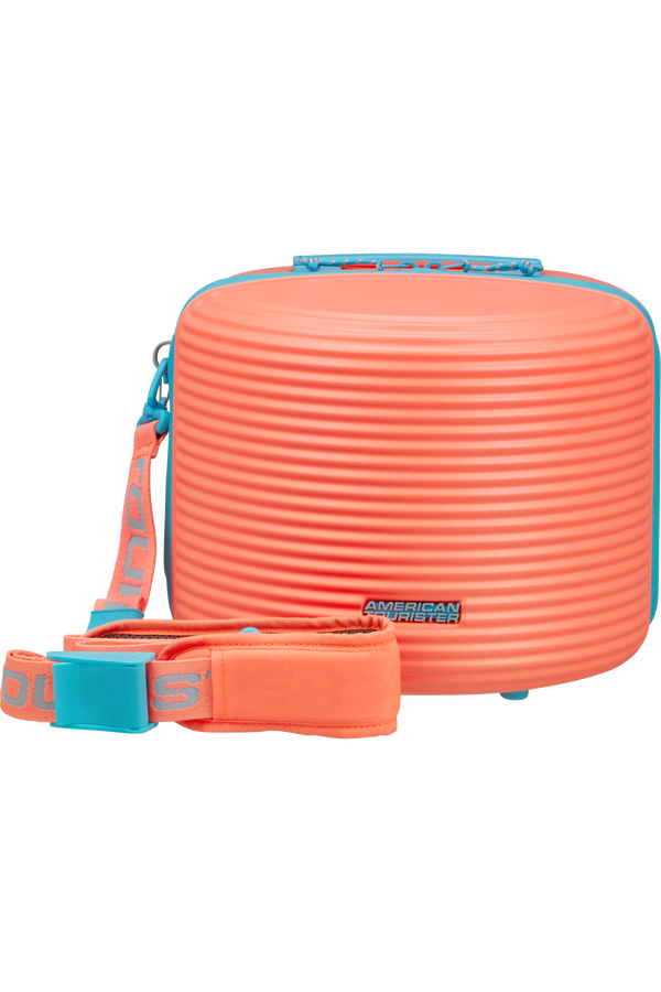 American Tourister Rollio Beauty Case  Coral/Blue