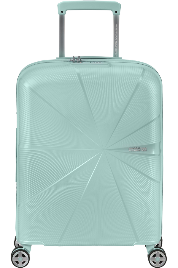 American Tourister StarVibe Spinner Expandable TSA 55cm  Metallic Surf Blue