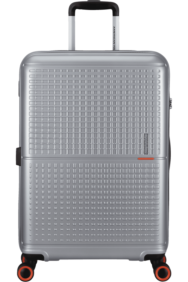 American Tourister Geopop Spinner 67/24 Tsa. 67cm  Argent Métallique