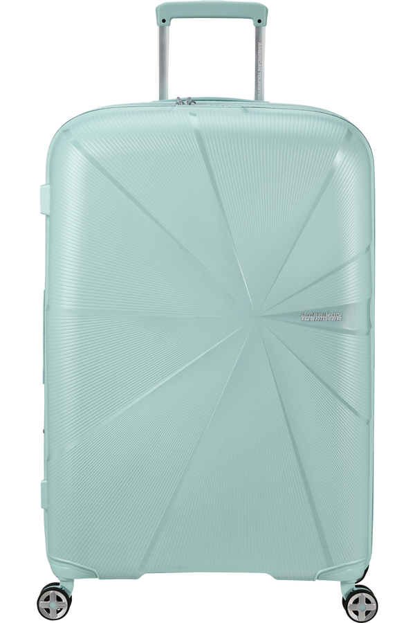 American Tourister StarVibe Spinner Expandable TSA 77cm  Metallic Surf Blue