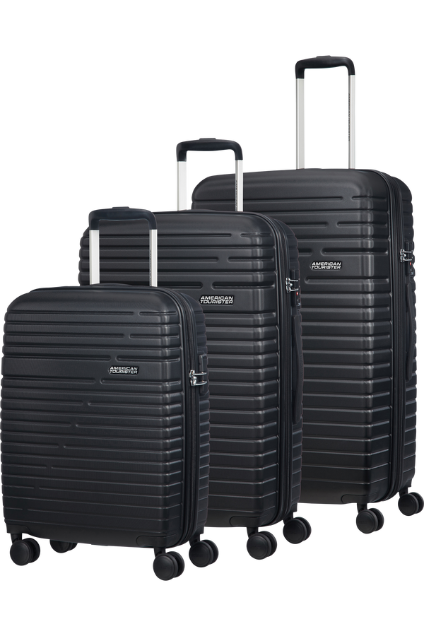 American Tourister Aero Racer 3 PC Set A  Jet Black